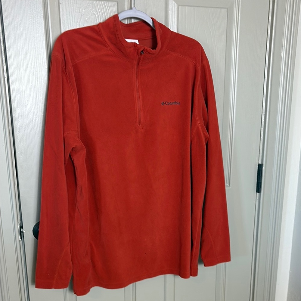 Columbia Rust Fleece Pullover Xl Euc - image 1
